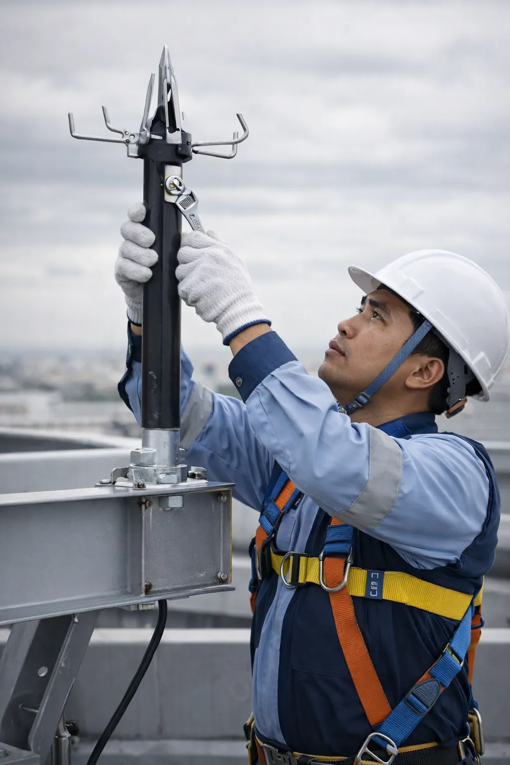 Perlindungan eksternal dengan pennagkal petir