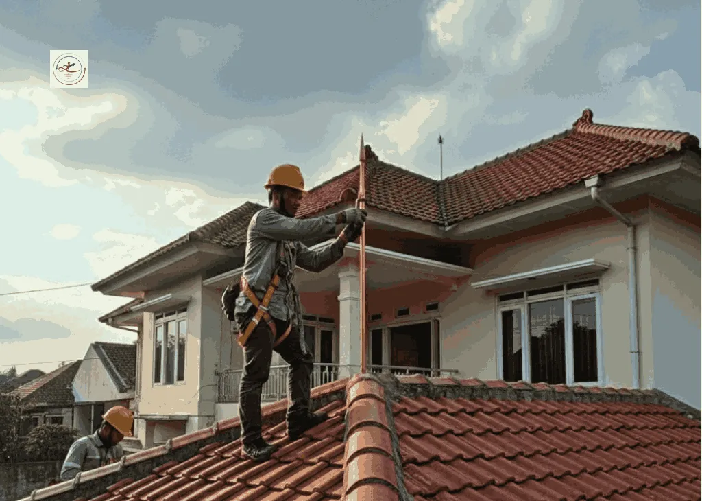 Instalasi penangkal petir rumah