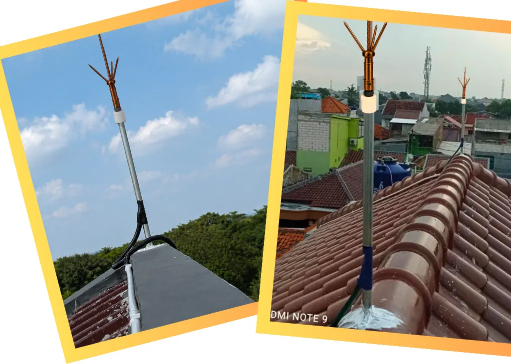 penangkal petir konvensional trisula