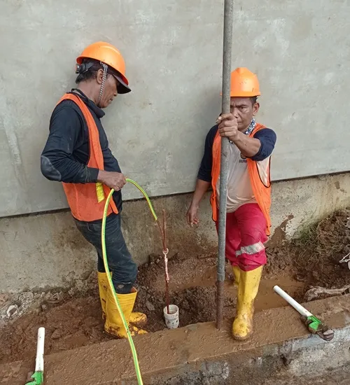 Proses pembumian grounding system